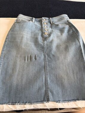 Banana Republic Light Blue Denim Skirt with Button Front